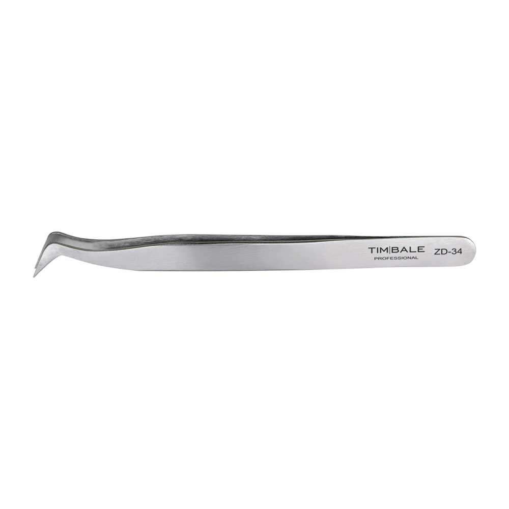 Пинцет для наращивания ресниц TimBale ZD-34